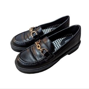 Y2K Chunky Seychelles Lugsole Loafers Chain Size 6.5 Black Grunge